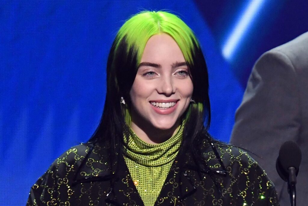 Billie Eilish's iconic blue hair and infectious smile - wide 3